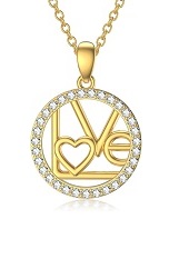 beautiful love you forever gold baby necklace
